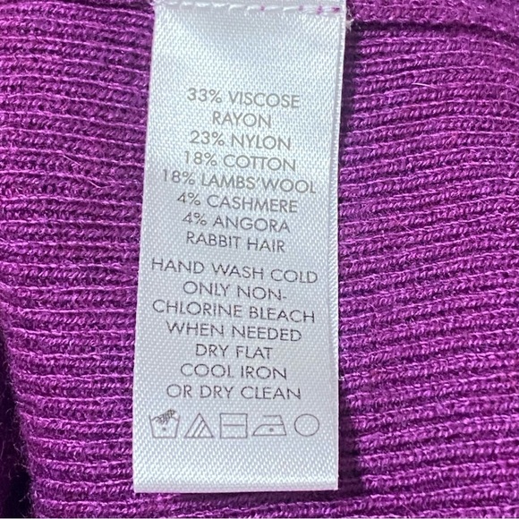 Calvin Klein Purple Wool Cashmere Blend Sweater Top NWT Y2K Retro Size XS - Picture 5 of 6